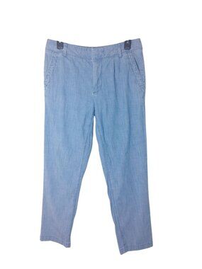 Tommy Hilfiger Blue Cotton Blend Womens Straight-Leg Pants Size 6
